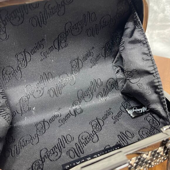 Whiting and Davis Clutch Structured Snake Chain Clasp Evening Formal 6" Wide - Picture 7 of 16